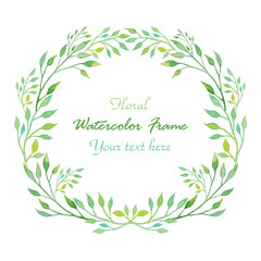 Watercolor floral wreath