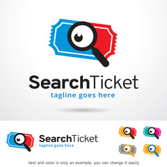 Search Ticket Logo Template Design Vector