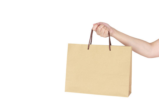 Female Hand Holding Shopping Bag