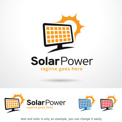 Solar Power Logo Template Design Vector