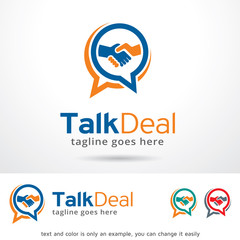Talk Deal Logo Template Design Vector