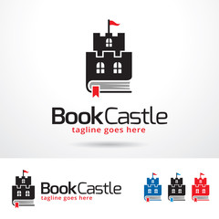 Book Castle Logo Template Design Vector