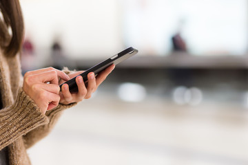 Woman use of smartphone