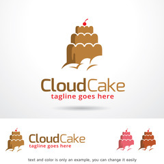 Cloud Cake Logo Template Design Vector
