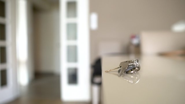 Take the home key on the table