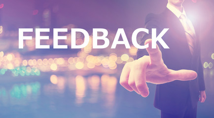 Feedback concept with businessman