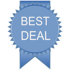 blue best deal badge