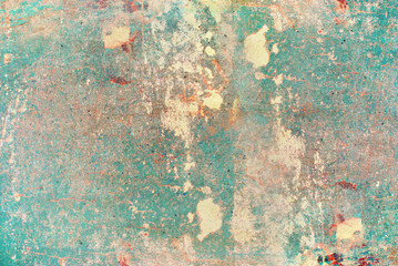Obraz na płótnie Canvas Light Blue Plywood Cracked Paint Grunge Background