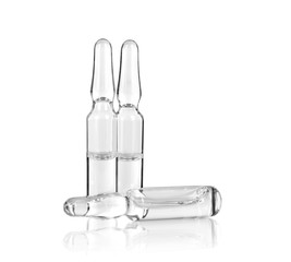 ampoules isolated on white background