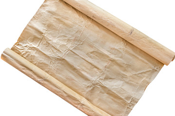 roll brown crumpled paper