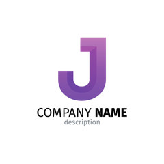Letter J logo icon design template elements
