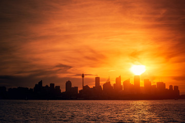 Fototapeta na wymiar Sydney city silhouette