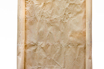 roll brown crumpled paper