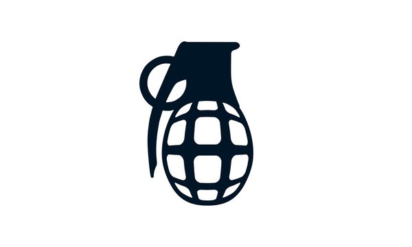 grenade explosion vector logo design