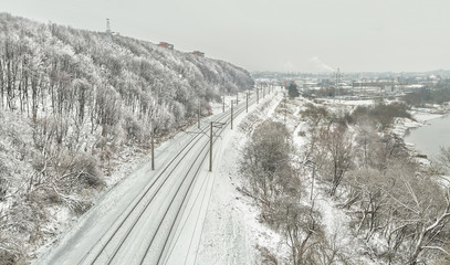 Railway during the winter