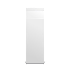 Juice and milk blank white carton boxes  3d. Isolated object. Vector illustration. Mock-up packages