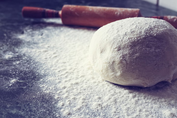 knead flour toned dough