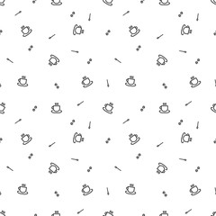 Naklejka premium Coffee seamless pattern