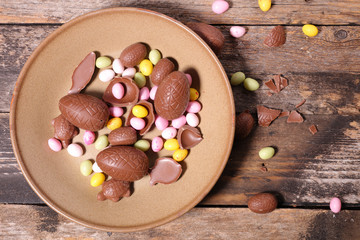 easter chocolate background