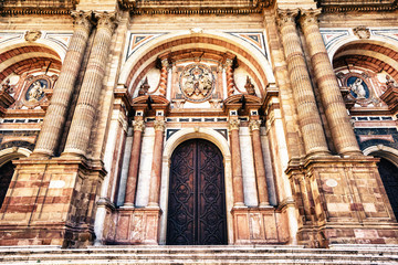 Naklejka premium View of Malaga cathedral, Spain