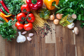 Ingredients for Italian pasta dishes