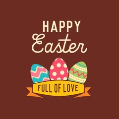Happy Easter design template 
