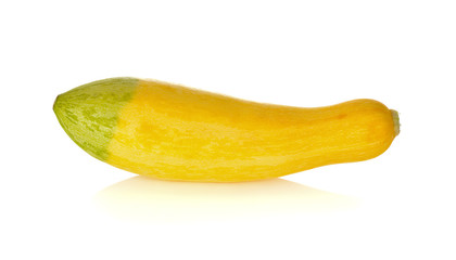 fresh yellow zucchini on white background