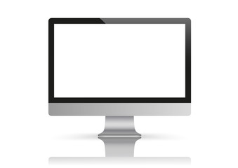Fototapeta premium Black PC Monitor Mockup Mirror