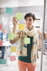 Business woman working in graphic studio