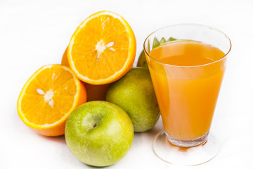 Healthy juice from apple and orange