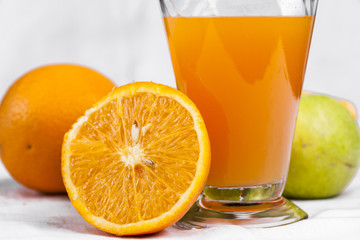 Healthy juice from apple and orange