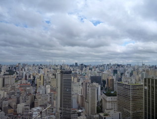 Fototapeta premium aerial view of sao paulo from the roof of altino arantes building