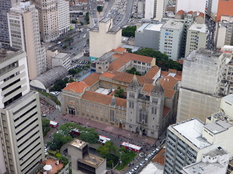 Aerial View Of Sao Paulo From The Roof Of Altino Arantes Building