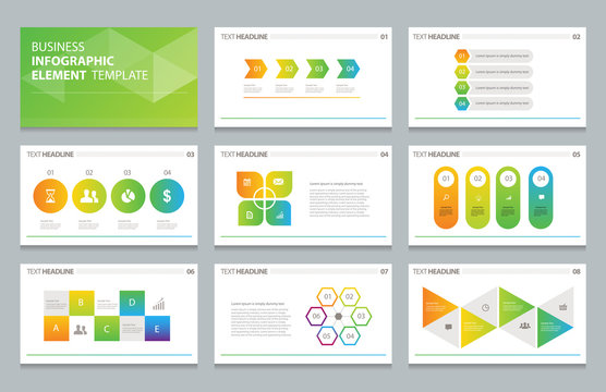 business info graphic presentation  element template 