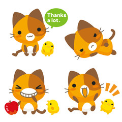 ネコとーく。三毛猫