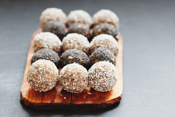 Assorted raw vegan sweets