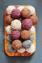 Assorted raw vegan sweets