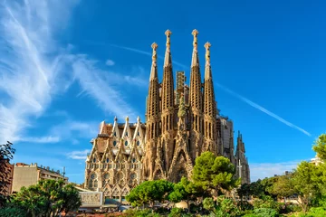 Tuinposter Geboortegevel van de kathedraal Sagrada Familia in Barcelona © Valerie2000