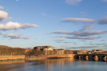 Fototapeta premium View over Garonne River in Toulouse