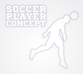 Soccer Football Player Silhouette Concept