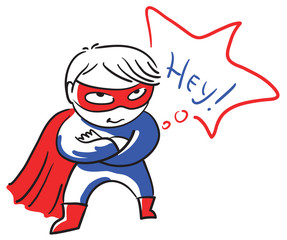 Cartoon Superboy superhero
