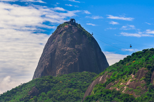 Mountain Sugar Loaf and Urca in Rio de Janeiro. Brazil