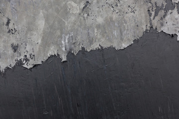 cement mortar wall texture with black paint grunge background