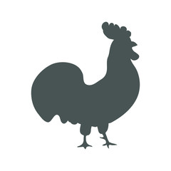 Fototapeta premium Chicken Silhouette isolated on white background vector