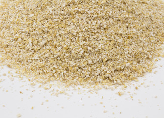 Oat bran on white