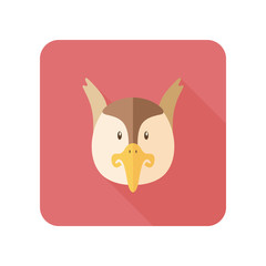 Pheasant flat icon. Animal head vector