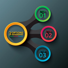 Abstract infographics number options template. 