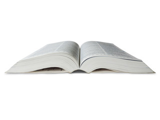 Advanced English dictionary, isolated on White