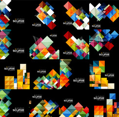 Collection of geometric banners