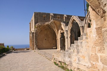 Ruins of beautiful Bellapais monastery, Northern Cyprus